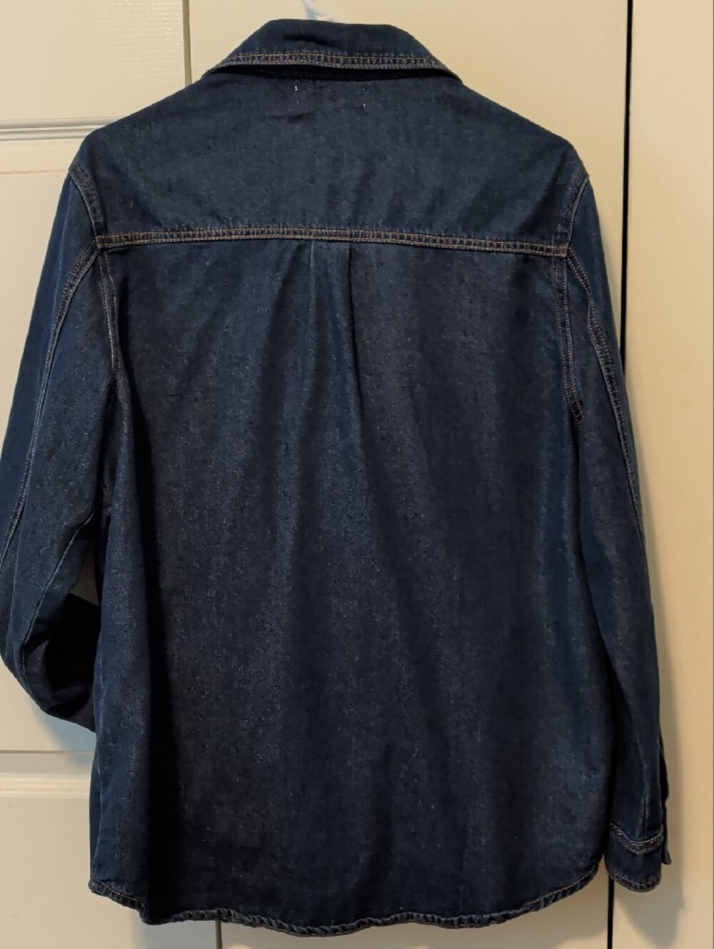 Women's Dark Blue Denim Shirt/Jacket Shacket - Picture 5 of 6